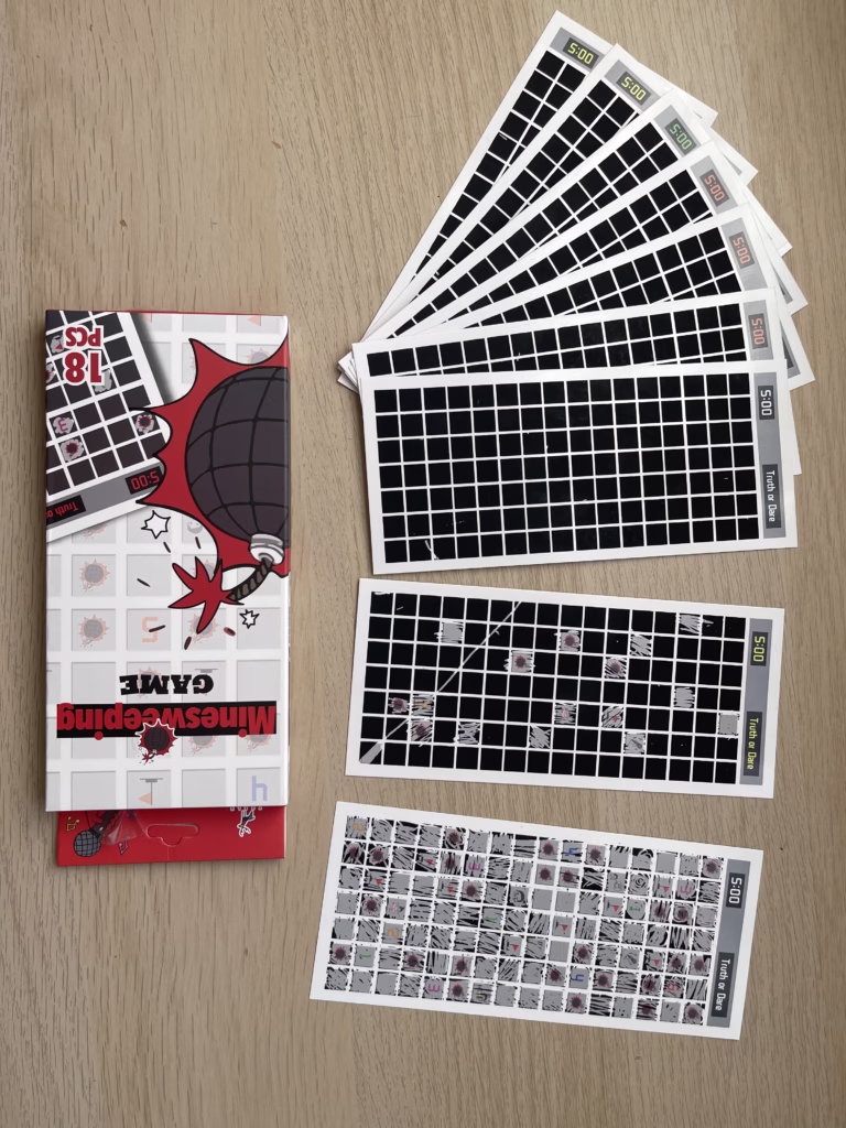 Minesweeping Scratch Off Game Cards